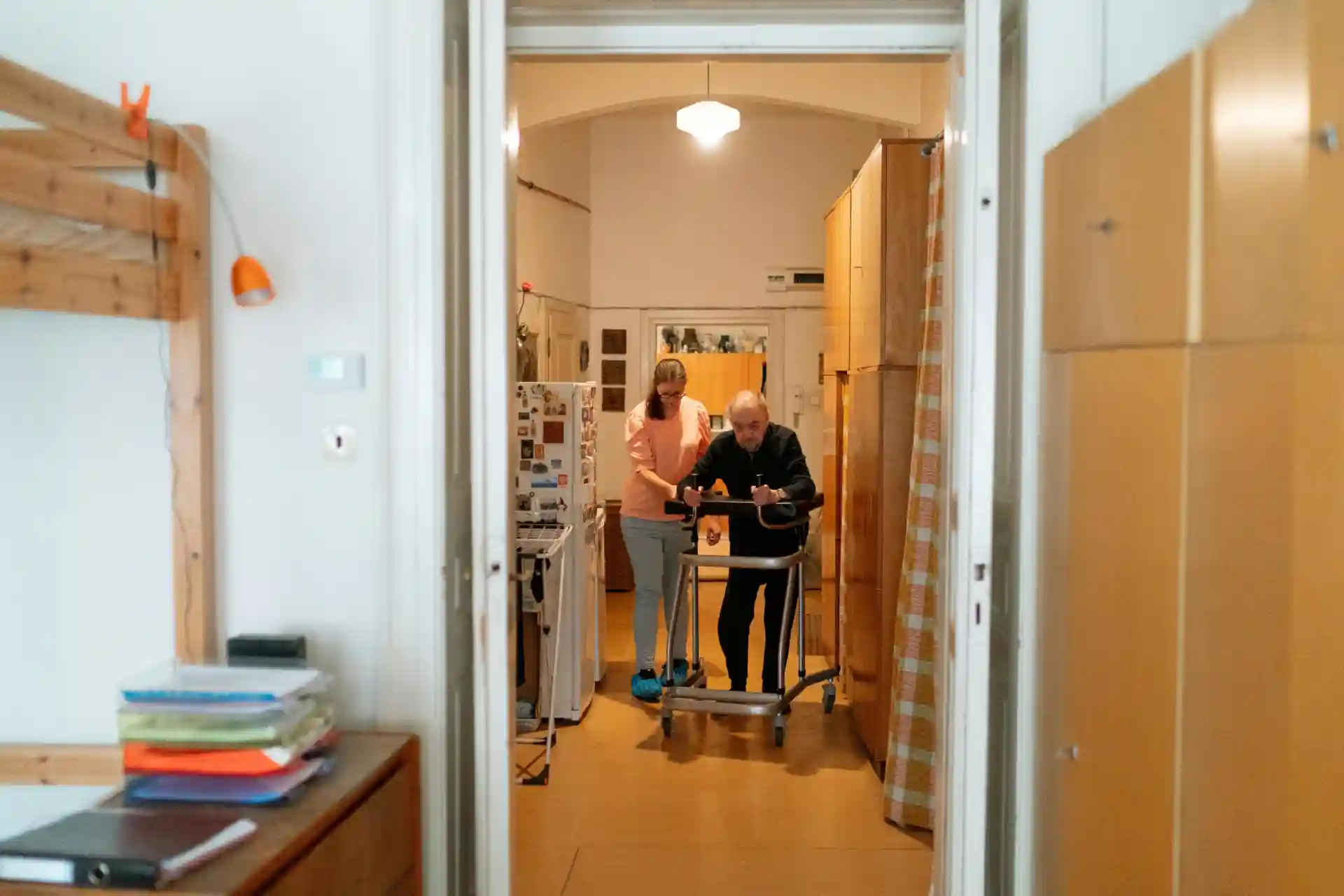 Assisting with mobility to ensure fall prevention in a boutique setting